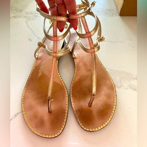 Lilly pullitzer size 8 gold gladiator sandals